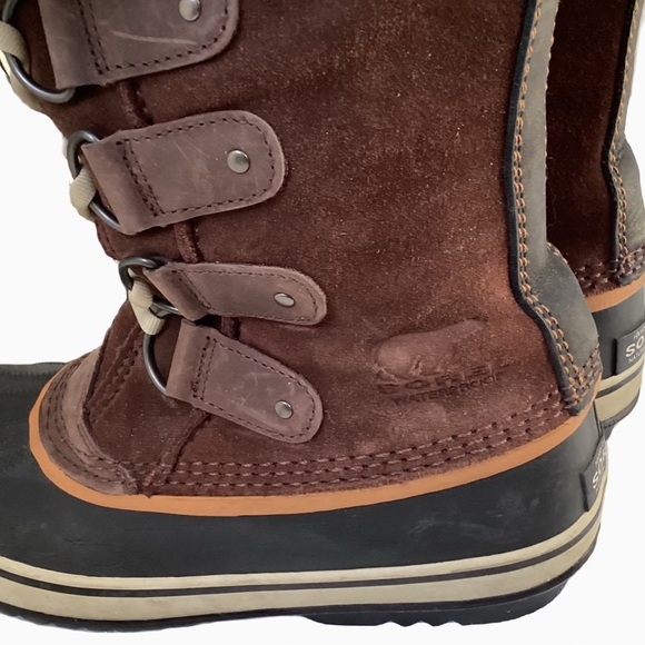 Sorel Joan of Arctic Wool lined Fur Trim Tall Brown Boots. 9 - Picture 5 of 9